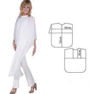 Kadeřnická pláštěnka Sinelco Flexi bílá